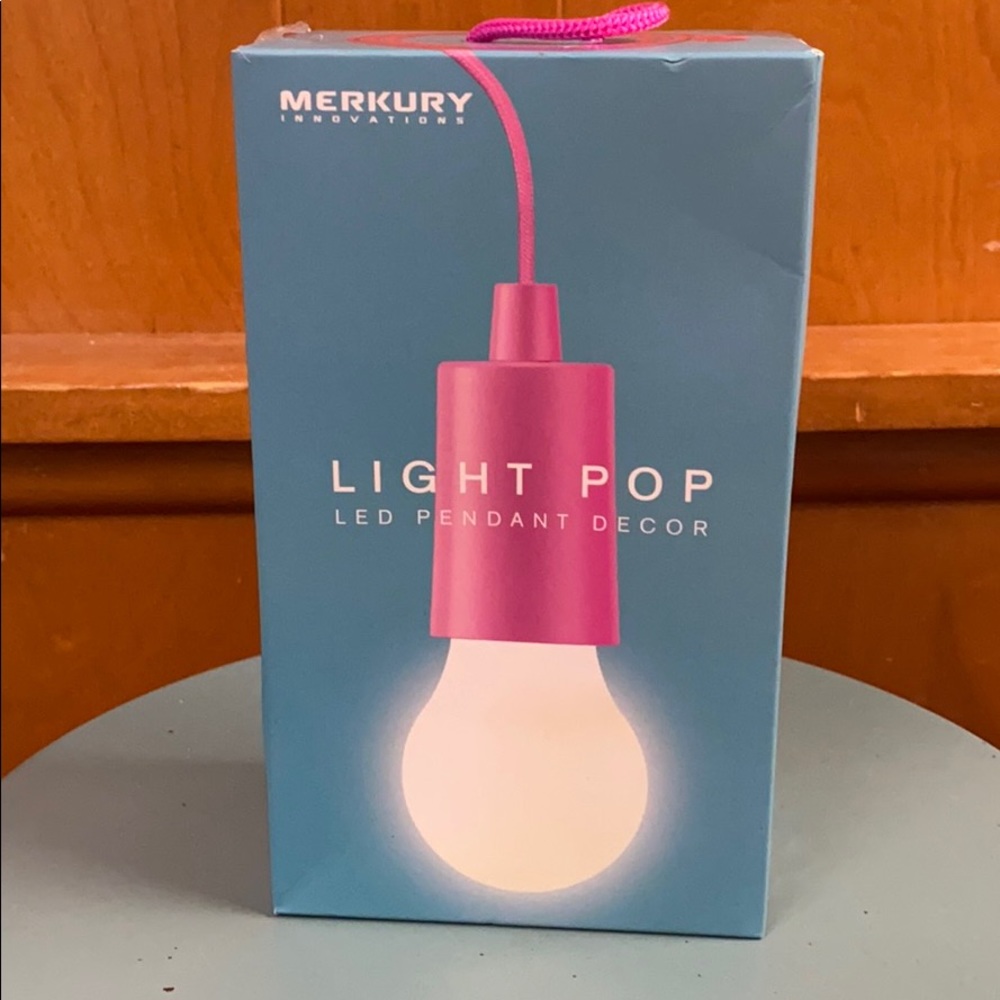 LED pendant light pink NWT sealed in box